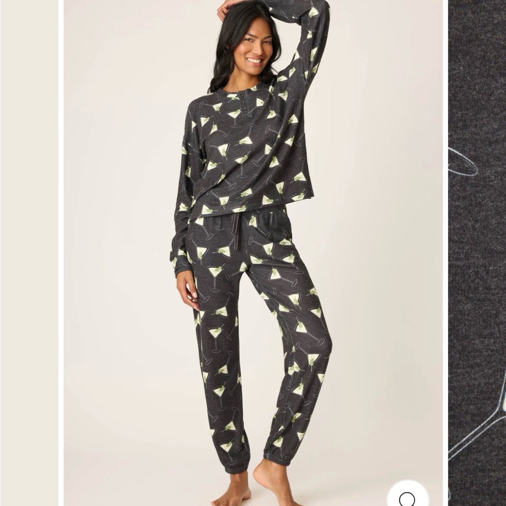 PJ Salvage Dirty Martini Pajama Set Small